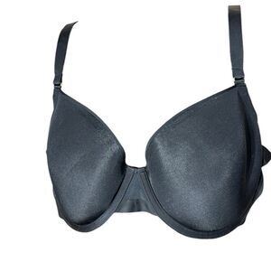 Cuup the demi black mesh underwire unpadded bra 36E